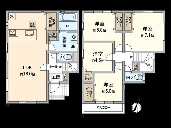栄区柏陽 新築戸建 間取図(平面図)
