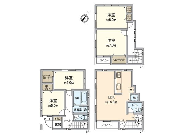 磯子区洋光台1丁目 戸建 間取図(平面図) 磯子区洋光台1丁目 戸建 間取図(平面図)