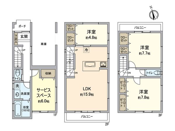 栄区桂町 新築戸建 間取図(平面図) 栄区桂町 新築戸建 間取図(平面図)
