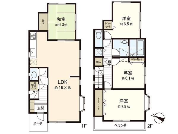 港南区港南台8丁目 戸建 間取図(平面図) 港南区港南台8丁目 戸建 間取図(平面図)