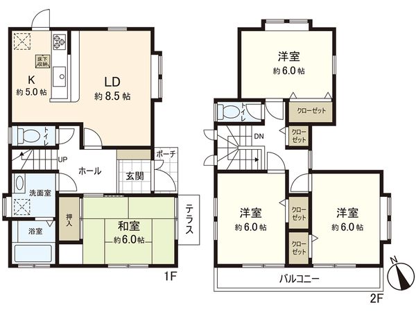 栄区公田町 戸建 間取図(平面図) 栄区公田町 戸建 間取図(平面図)