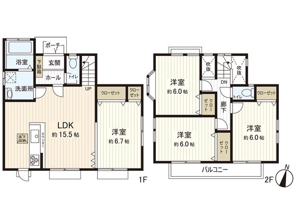 栄区東上郷町 戸建 間取図(平面図) 間取図(平面図)