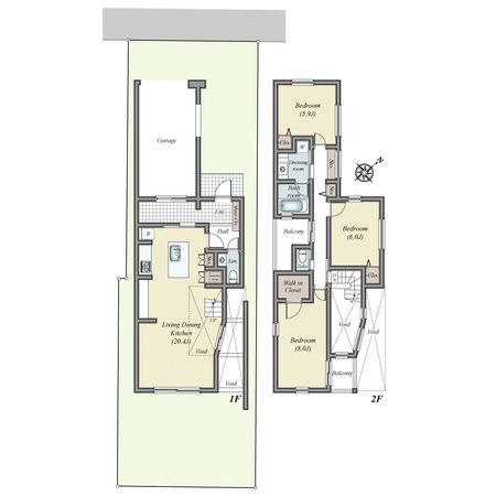 洋光台2丁目新築戸建 2号棟 間取図(平面図)