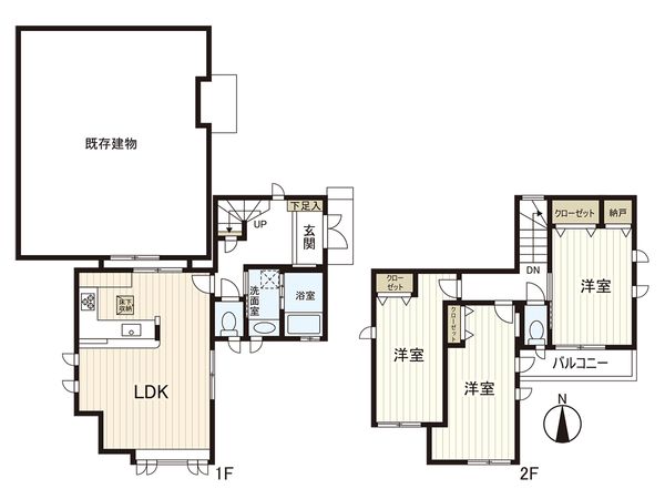 栄区東上郷町 戸建 間取図(平面図)