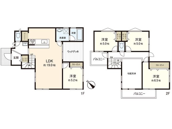 栄区本郷台2丁目 新築戸建 間取図(平面図) 間取図(平面図)