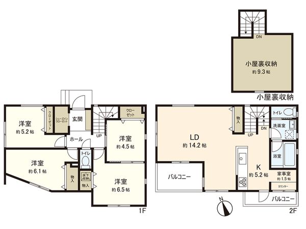 港南区日野南7丁目 新築戸建 間取図(平面図) 港南区日野南7丁目 新築戸建 間取図(平面図)