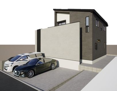 横浜市栄区庄戸3丁目 新築戸建 外観パース図