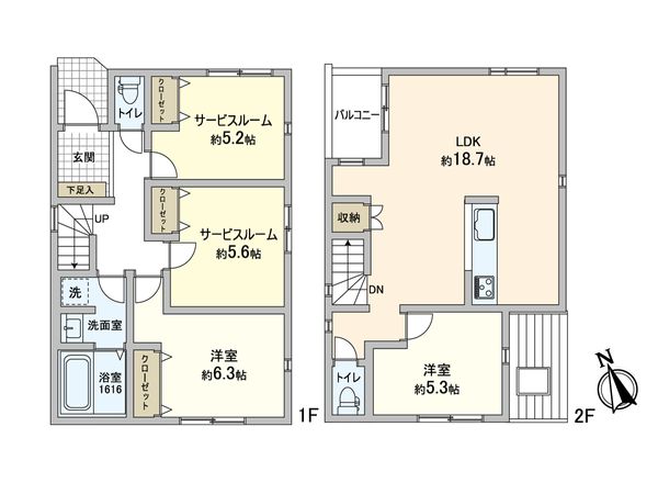 港南台6丁目新築戸建 2号棟 間取図(平面図)