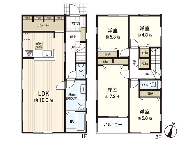 磯子区洋光台6丁目 新築戸建 3号棟 間取図(平面図)
