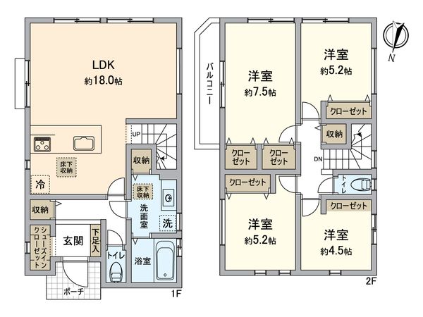 磯子区田中1丁目 新築B棟 間取図(平面図)