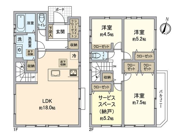 磯子区田中1丁目 新築B棟 間取図(平面図)