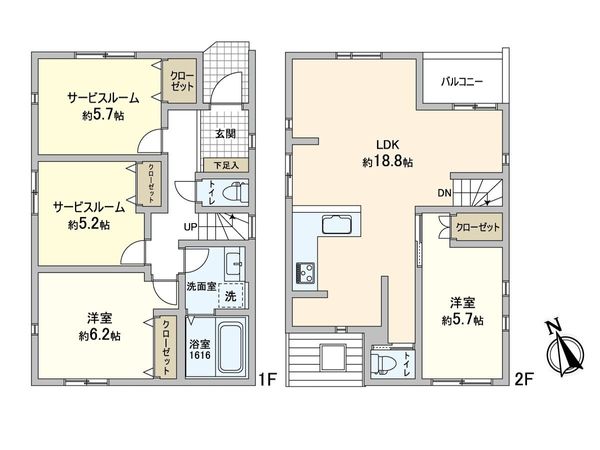港南台6丁目新築戸建 3号棟 間取図(平面図)