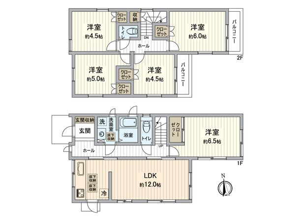栄区元大橋1丁目 戸建 間取図(平面図) 間取図(平面図)