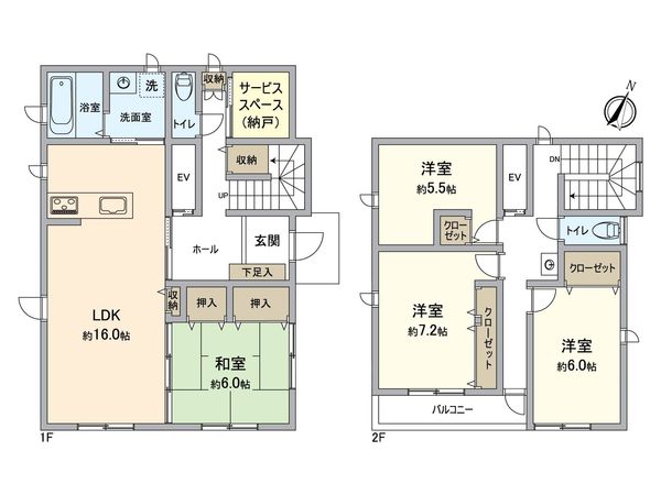 磯子区栗木2丁目 戸建 間取図(平面図) 間取図(平面図)