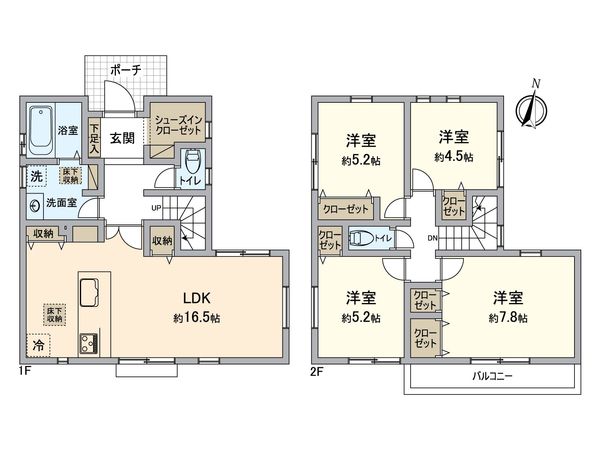 磯子区田中1丁目 新築C棟 間取図(平面図)