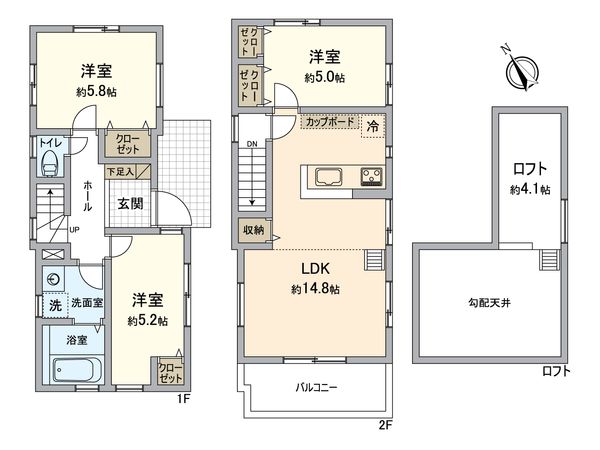 栄区若竹町 新築戸建 間取図