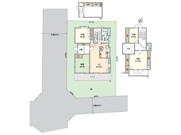 港南区港南台6丁目 戸建 間取図(平面図)