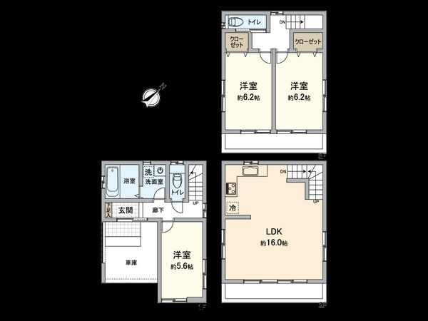 港南区港南台1丁目 戸建 間取図(平面図) 港南区港南台1丁目 戸建 間取図(平面図)