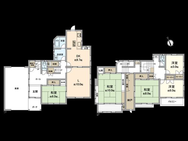 横浜市栄区本郷台2丁目 戸建 間取図(平面図)