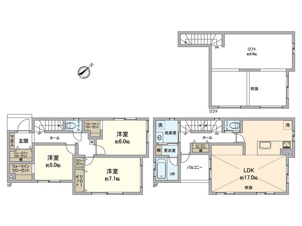 磯子区上中里町 新築戸建 間取図(平面図)