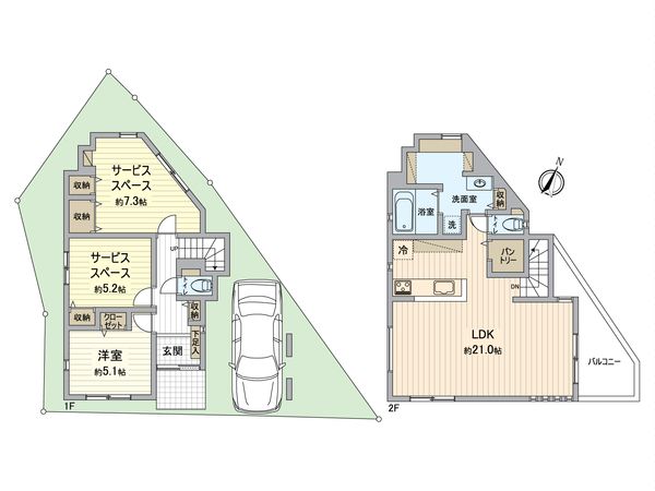 栄区鍛冶ケ谷1丁目 新築戸建 間取図(平面図) 栄区鍛冶ケ谷1丁目 新築戸建 間取図(平面図)
