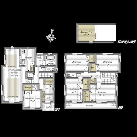 横浜市港南区日野南3丁目 戸建 間取図(平面図) 横浜市港南区日野南3丁目 戸建 間取図(平面図)