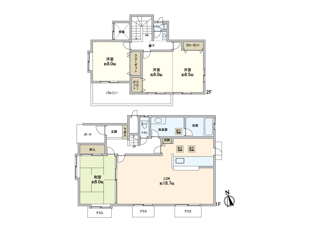 栄区桂台西1丁目 戸建 間取図(平面図) 間取図(平面図)