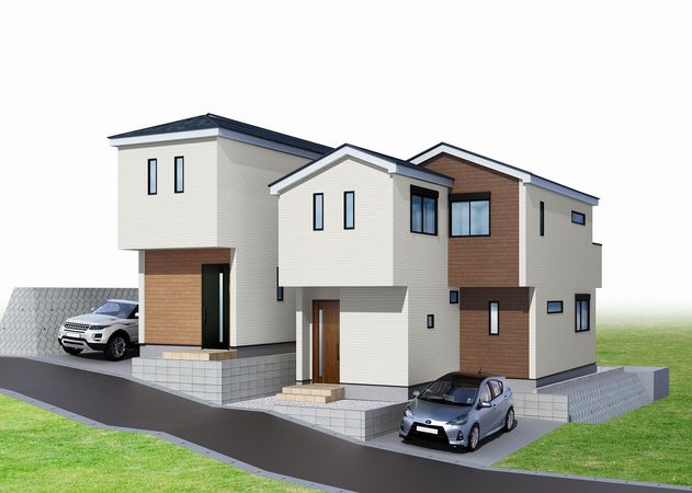 磯子区栗木1丁目 新築2号棟 外観パース図 磯子区栗木1丁目 新築2号棟 外観パース図