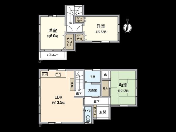港南区野庭町 戸建 間取図(平面図) 港南区野庭町 戸建 間取図(平面図)