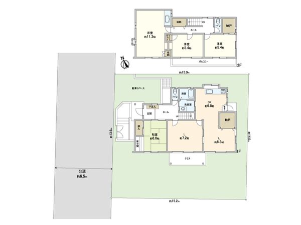 横浜市港南区日野南6丁目 戸建 間取図(平面図)