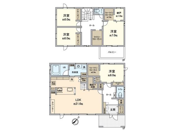 港南区丸山台4丁目 戸建 間取図(平面図)
