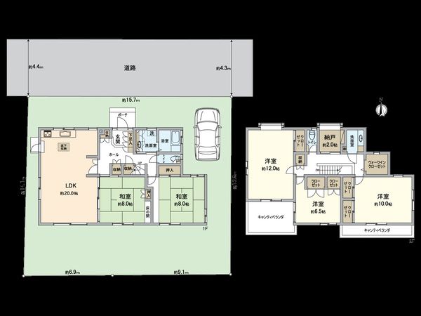 栄区元大橋2丁目 戸建 間取図(平面図) 栄区元大橋2丁目 戸建 間取図(平面図)
