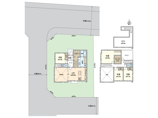 港南区港南台6丁目 新築戸建 間取図(平面図)