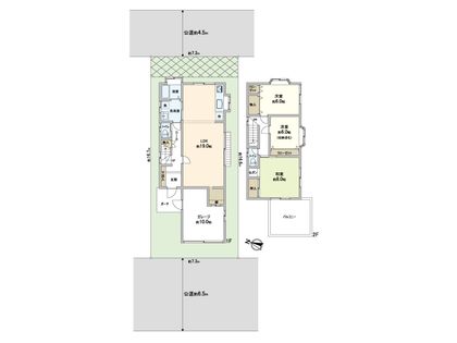 港南区港南台1丁目 戸建 間取図(平面図)