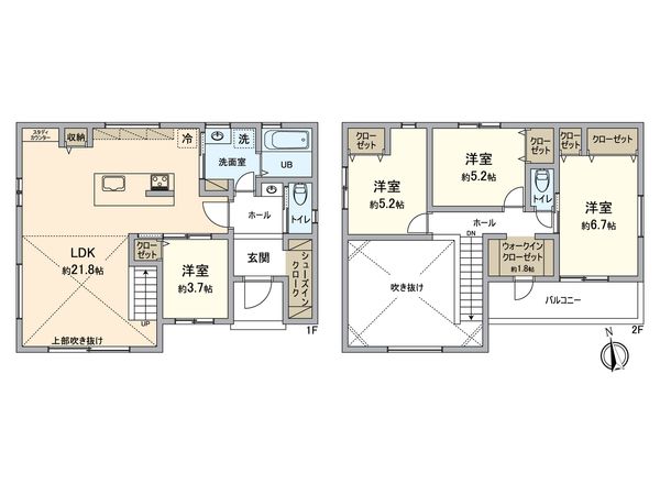 磯子区洋光台4丁目 新築戸建 間取図(平面図) 磯子区洋光台4丁目 新築戸建 間取図(平面図)