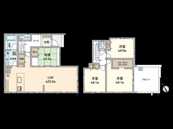 磯子区洋光台2丁目 新築戸建 3号棟 間取図(平面図)