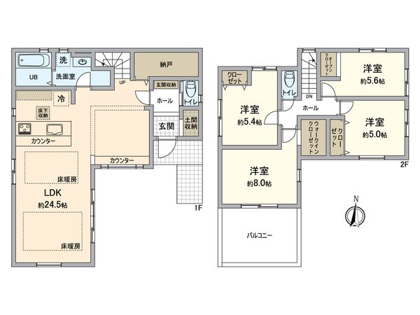 栄区上之町 新築戸建 間取図(平面図)