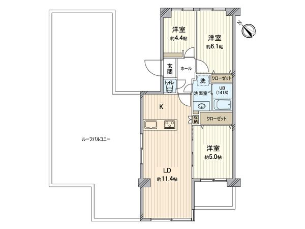コスモ港南台 間取図(平面図) 間取図(平面図)