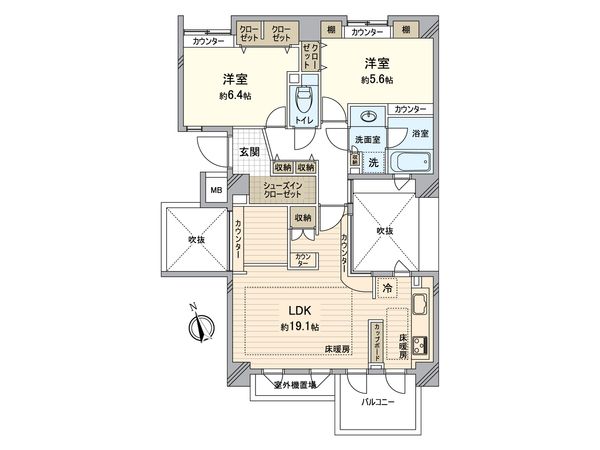 ジェイシティ洋光台 間取図(平面図) ジェイシティ洋光台 間取図(平面図)