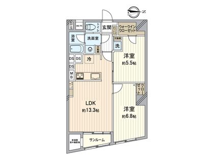 ハイツ洋光台 間取図(平面図)