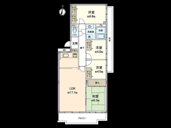 港南台パークホームズ 間取図(平面図) 港南台パークホームズ 間取図(平面図)