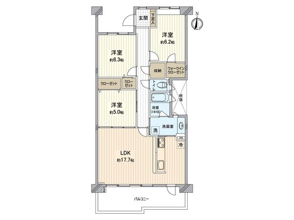 ローレルスクエア港南台 A棟 間取図(平面図) 間取図(平面図)
