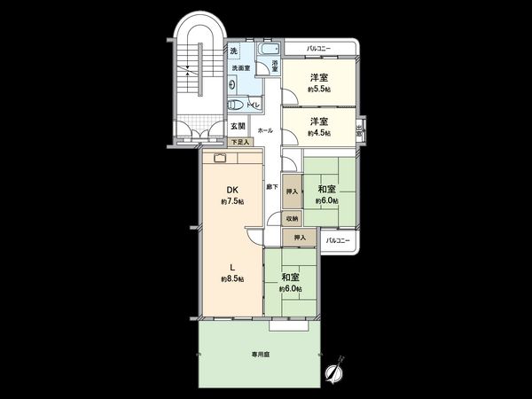 港南台せきれい団地 12号棟 間取図(平面図) 港南台せきれい団地 12号棟 間取図(平面図)