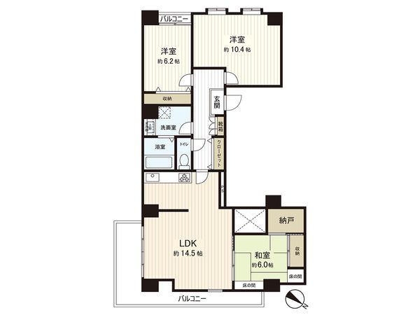 港南台コートハウス 2号棟 間取図(平面図) 港南台コートハウス 2号棟 間取図(平面図)