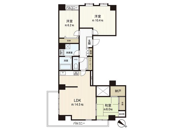 港南台コートハウス 2号棟 間取図(平面図) 港南台コートハウス 2号棟 間取図(平面図)