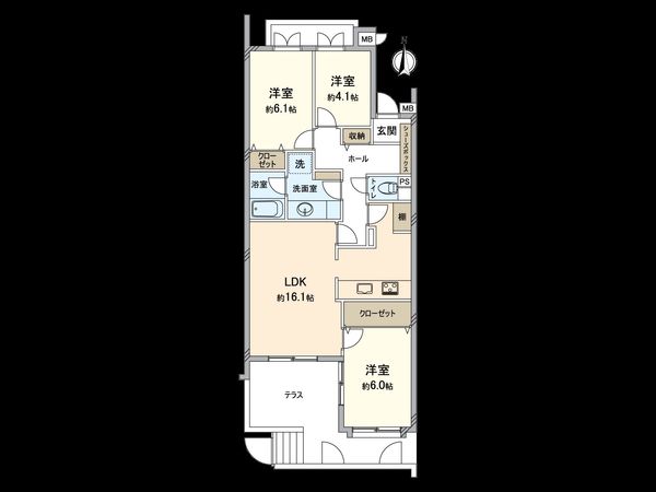シャルマンコーポ上大岡第2 間取図(平面図) シャルマンコーポ上大岡第2 間取図(平面図)