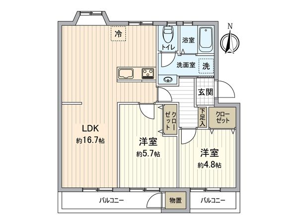 上郷西ヶ谷団地 3号棟 間取図(平面図) 上郷西ヶ谷団地 3号棟 間取図(平面図)