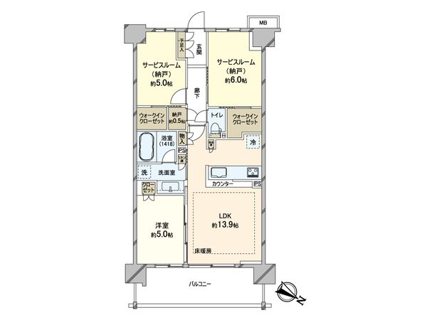 シティテラス横濱新杉田 間取図(平面図)