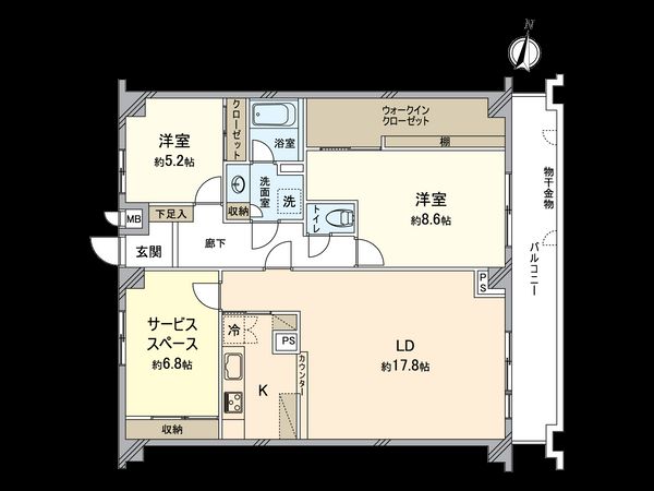 ワコーレロイヤルヒルズ横浜蒔田 間取図(平面図) ワコーレロイヤルヒルズ横浜蒔田 間取図(平面図)