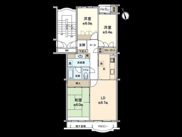 港南台プリンスハイツ 6号館 間取図(平面図) 港南台プリンスハイツ 6号館 間取図(平面図)